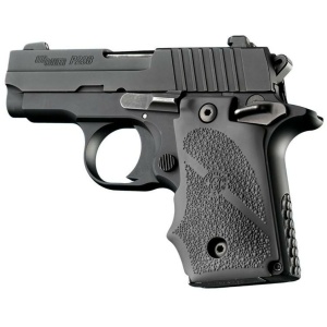 Hogue Overmolded Rubber Grip Handgun Grips for Sig Sauer P238 Slate Grey with Finger Grooves