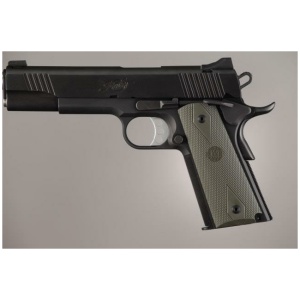 Hogue Colt Government Grips .45 1911 Rubber Grips Panels Checkered with Diamonds - OD Green