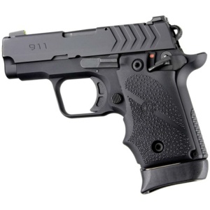 Hogue Overmolded Rubber Grip for Springfield 911 .380 Ambi Safety Black