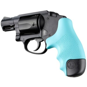 Hogue Rubber Tamer Grip for S&W J Frame Round Butt Centennial/Polymer Bodyguard -Aqua