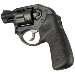 Hogue Ruger LCR/LCRx: Black Rubber Tamer Cushion Grip without Finger Grooves