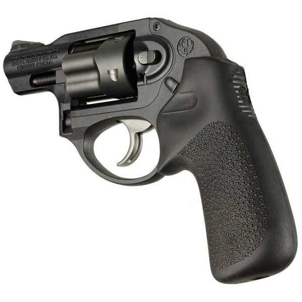 Hogue Ruger LCR/LCRx: Black Rubber Tamer Cushion Grip without Finger Grooves