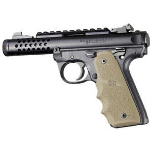 Ruger 22/45 MKIV Rubber Grip with Finger Grooves Flat Dark Earth