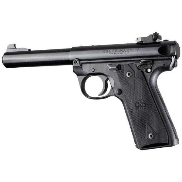 Ruger 22/45 MKIV Rubber Grip Panels Checkered W/Diamonds Black