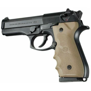 Beretta 92/96 Series Rubber Grip with Finger Grooves Flat Dark Earth