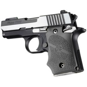 Hogue Rubber Handgun Grips with Finger Grooves Slate Grey for Sig Sauer P938