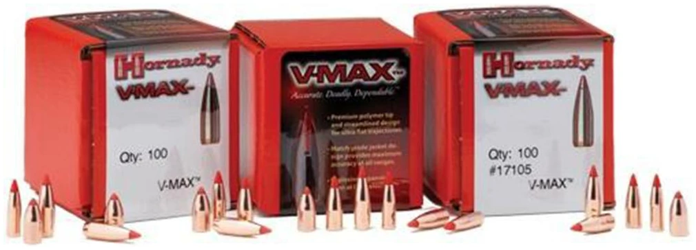 Hornady V-MAX Bullets .17 cal .172" 20 gr V-MAX 100/ct