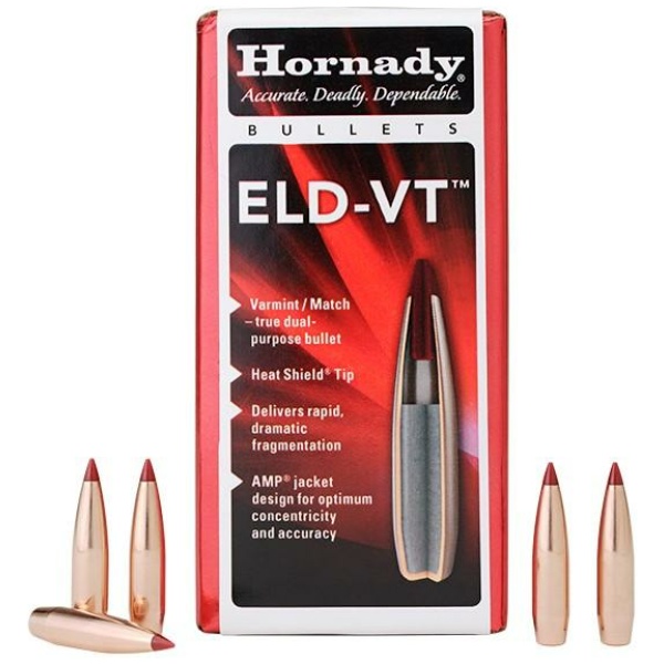Hornady ELD-VT Rifle Bullets 6mm .243" 80gr 100/ct