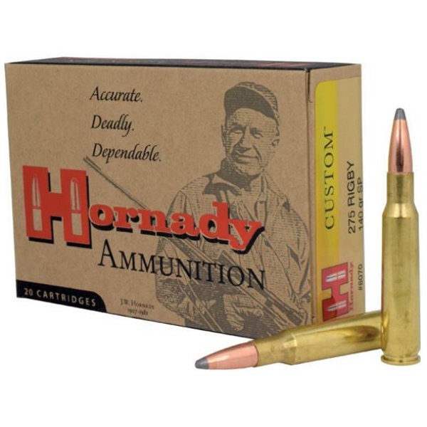 Hornady Custom Lite Rifle Ammunition .275 Rigby 140 gr InterLock SP 20/Box