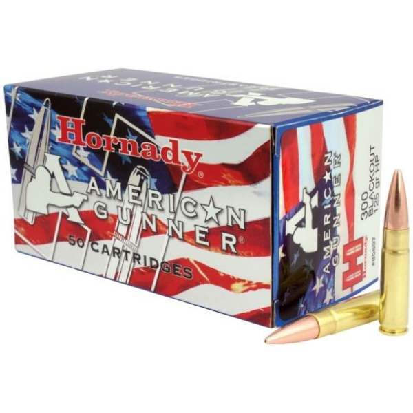 Hornady American Gunner Bulk Rifle Ammuntiton .300 AAC Blackout 125 gr HP 50/ct