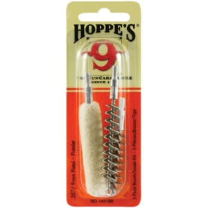 Hoppe's 3-Pack Brush/Swab Kit .357/9mm