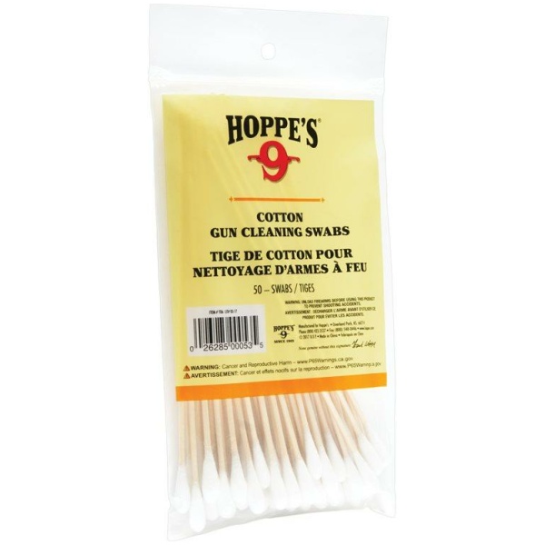 COTTON CLEANING SWAB 100 CT WOOD GRAIN 5.9 LONG POLY BAG