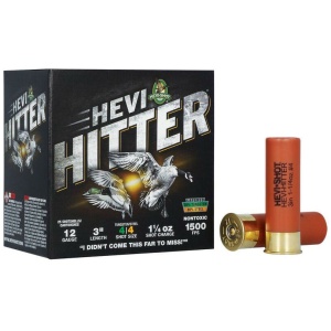 HEVI-Shot HEVI-Hitter Tungsten/Steel Shotshells 12ga 3" 1-1/4oz 1500 fps #4 25/ct