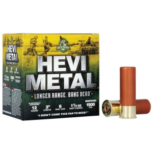 HEVI-Shot HEVI-Metal Longer Range Shotshell 12ga 3" 1-1/4 oz 1500 fps #6 25/ct