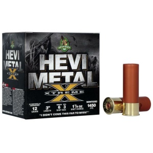 HEVI-Shot HEVI-Metal Xtreme Shotshell 12ga 3" 1-1/4oz 1450 fps #3 Steel & #6 Tungsten 25/ct