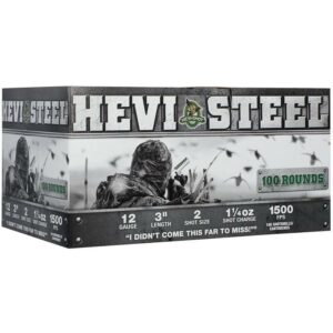 HEVI-Shot HEVI-Steel Shotshells 12ga 3" 1-1/4oz 1500 fps #2 100/ct