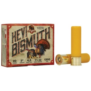 HEVI-Shot HEVI-Bismuth Turkey Shotshells 20ga 3" 1-1/4oz 1300 fps #4&#5 5/ct