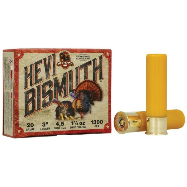 HEVI-Shot HEVI-Bismuth Turkey Shotshells 20ga 3" 1-1/4oz 1300 fps #4&#5 5/ct
