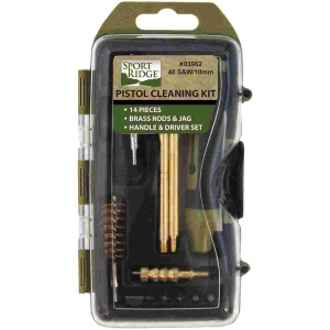 TacShield Sport Ridge 14pc Pistol Cleaning Kit - 40 Cal/10mm Black