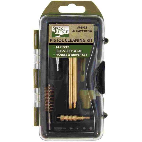 TacShield Sport Ridge 14pc Pistol Cleaning Kit - 40 Cal/10mm Black