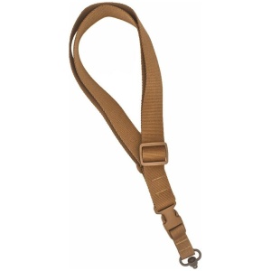TacShield CQB Single Point Sling QD Push Button Swivel Coyote Brown