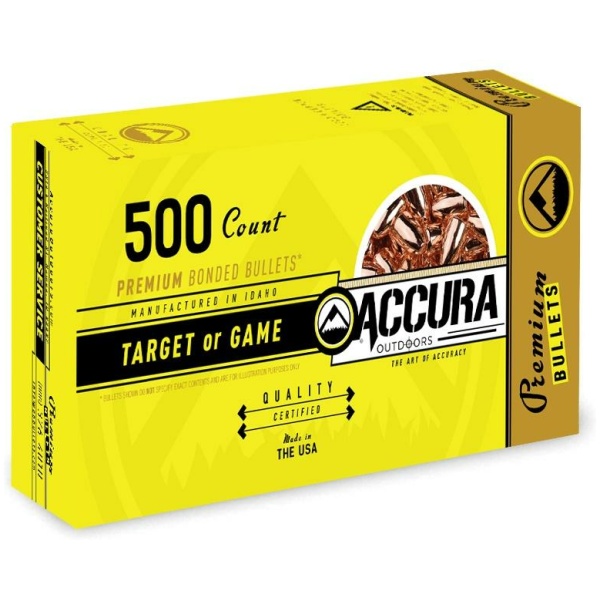 Accura Premium Powerbond Bullets .40 cal .401" 165 gr FP 500/ct