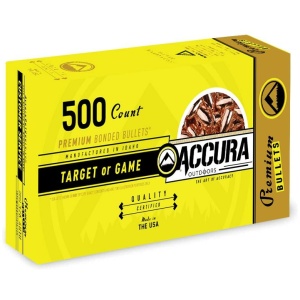 Accura Premium Powerbond Bullets 9mm .356" 124 gr RN 500/ct