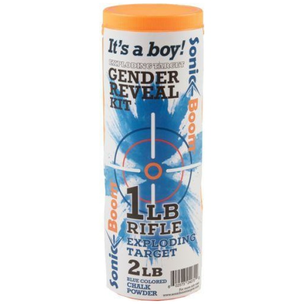Sonic Boom Exploding Rifle Target - Gender Reveal Kit - Boy