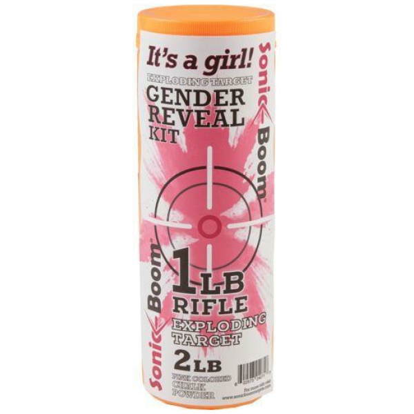 Exploding Rifle Target - Gender Reveal Kit - Girl
