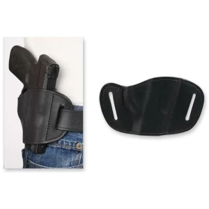 Bulldog Molded Leather Belt Slide Holster for Most Small Frame Revolvers with 2-4" Barrels Black RH