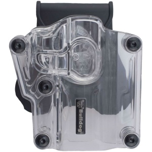 Bulldog Max Multi-Fit Polymer Holster w/ Paddle-Transparent Clear RH