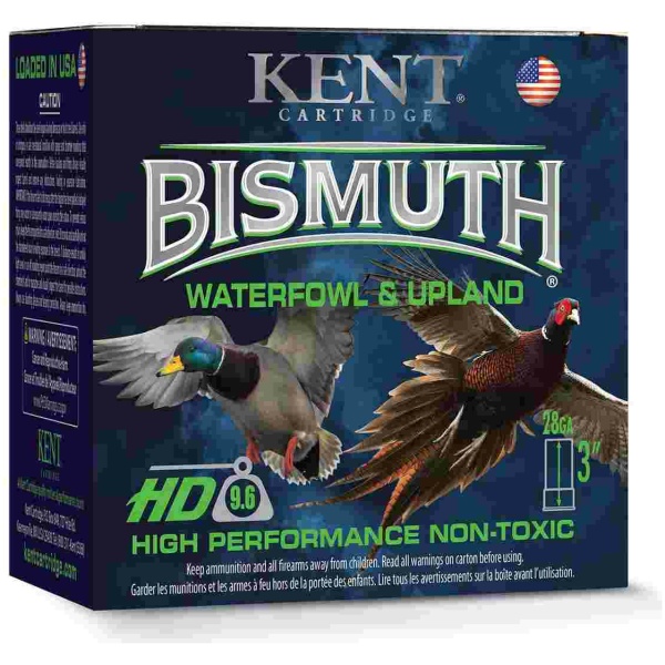 Kent Bismuth High-Performance Non-Toxic Waterfowl & Upland Shotshells 28ga 3" 1oz 1350 fps #4 25/ct