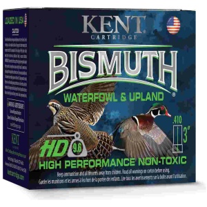 Kent Bismuth High-Performance Non-Toxic Waterfowl & Upland Shotshells 410ga 3" 9/16oz 1150 fps #4 25/ct
