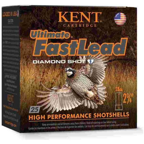 Kent Ultimate FastLead Upland Shotshell 28ga 2-3/4" 7/8oz 1300 fps #6 25/ct