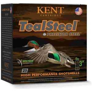 Kent Teal Steel Shotshells 12ga 2-3/4" 1-1/4oz 1300fps #5 25/ct