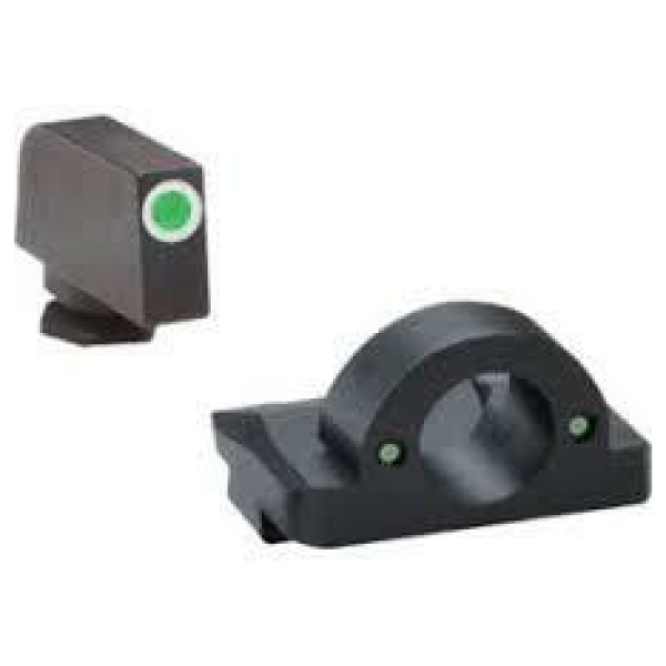 Green Tritium Outline White for Glock Gen 5 17-19-19X-26-45
