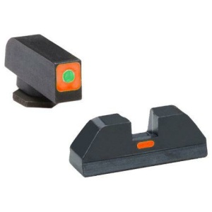 Green Tritium Outline Orange Square (non trit) REAR for Glock Gen 1-4