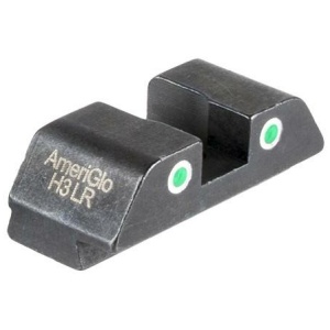 Ameriglo Tritium 2-Dot Rear Handgun Sight for Glock 42/43/43x/48 Green with White Front