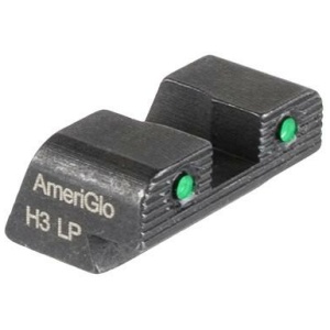 Ameriglo 2-Dot Tritium Rear Handgun Sight for Sig Sauer/Springfield XD/Hellcat (Non OSP) Green with Black Notch #8