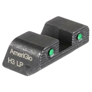 Ameriglo 2-Dot Tritium Rear Handgun Sight for Sig Sauer/Springfield XD/Hellcat (Non OSP) Green with Black Notch #10