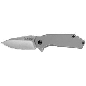 Kershaw Valve Folding Knife 2-1/4" Drop Point Blade Silver