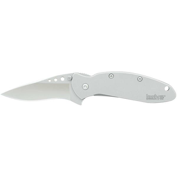 Kershaw Ken Onion Scallion Folding Knife 2-2/5" Drop Point Blade Silver