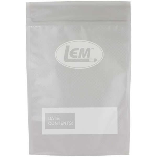 LEM Products MaxVac Zipper Top Vacuum Bags Gallon Size 11"x16" - 20/ct