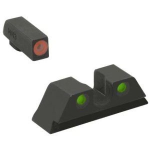 Meprolight ML46670 Hyper-Bright Orange Ring Front/Green Rear Sights for Canik TP Series