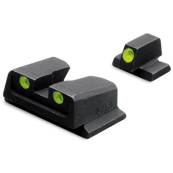 Meprolight Smith & Wesson Tru-Dot Night Sight Set - TD M&P Full Size Compact. 9mm .40 Fixed Set Green