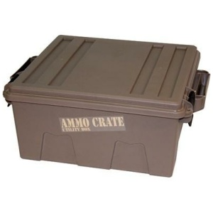 MTM Ammo Crate Utility Box Large 14"x13.5"x7.25" Dark Earth