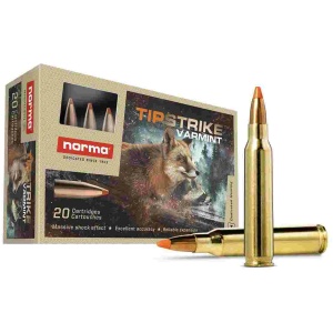 Norma TipStrike Rifle Ammunition .223 Rem 55gr PT 3215 fps 20/ct