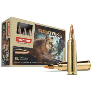 Norma TipStrike Rifle Ammunition .22-250 Rem 55gr PT 3576 fps 20/ct