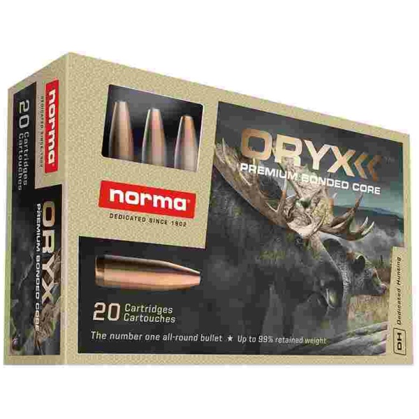 Norma ORYX Rifle Ammunition .308 Win 180gr JSP 2612 fps 20/ct