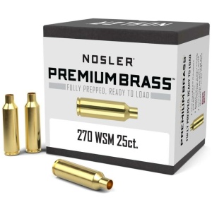 Nosler Unprimed Brass Rifle Cartridge Cases .270 WSM 25/ct